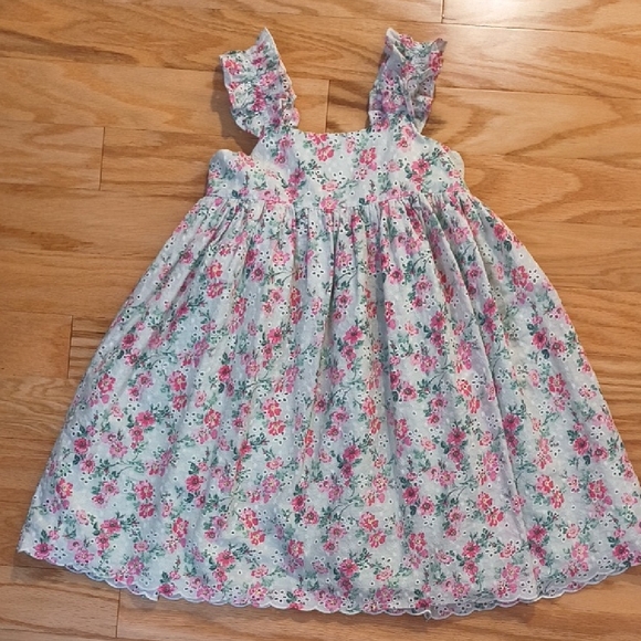 Janie and Jack Other - Janie and Jack, Floral Pink and Green Dress, Size 8, EUC